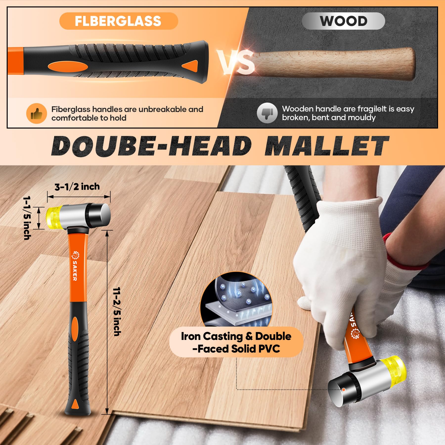 Saker pull bar works in tight spaces near walls and corners.