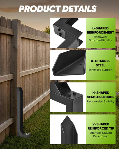 Saker rust-resistant coating protects outdoor posts from weathering effects.