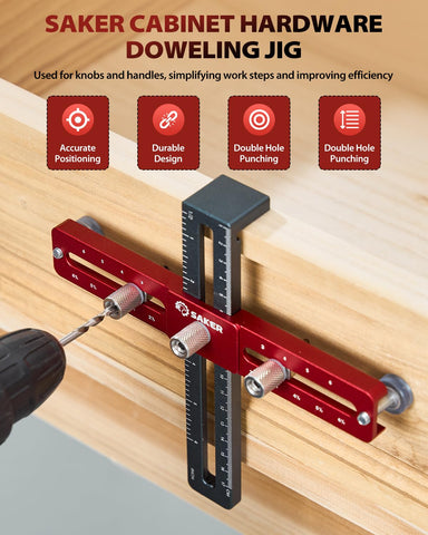 Saker self-centering drill guide close-up for precise hole alignment.