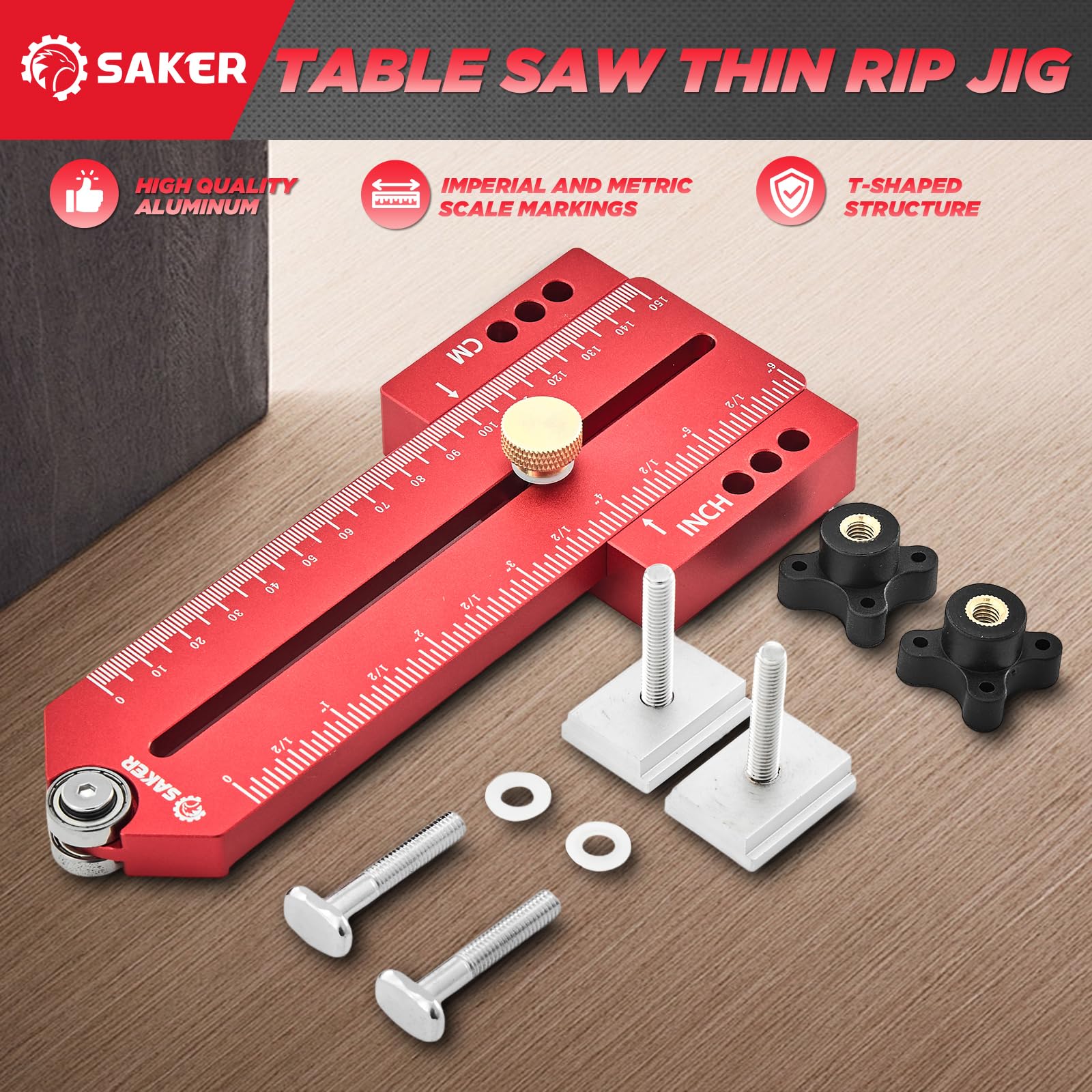 Saker 1/32 inch precision minimizes waste and errors