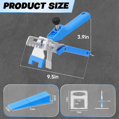 Saker tile leveling system wall tile setup with spacers.