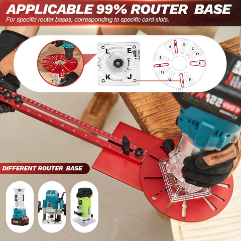 Saker universal circle cutting jig assembled for accurate circle cutting in woodworking