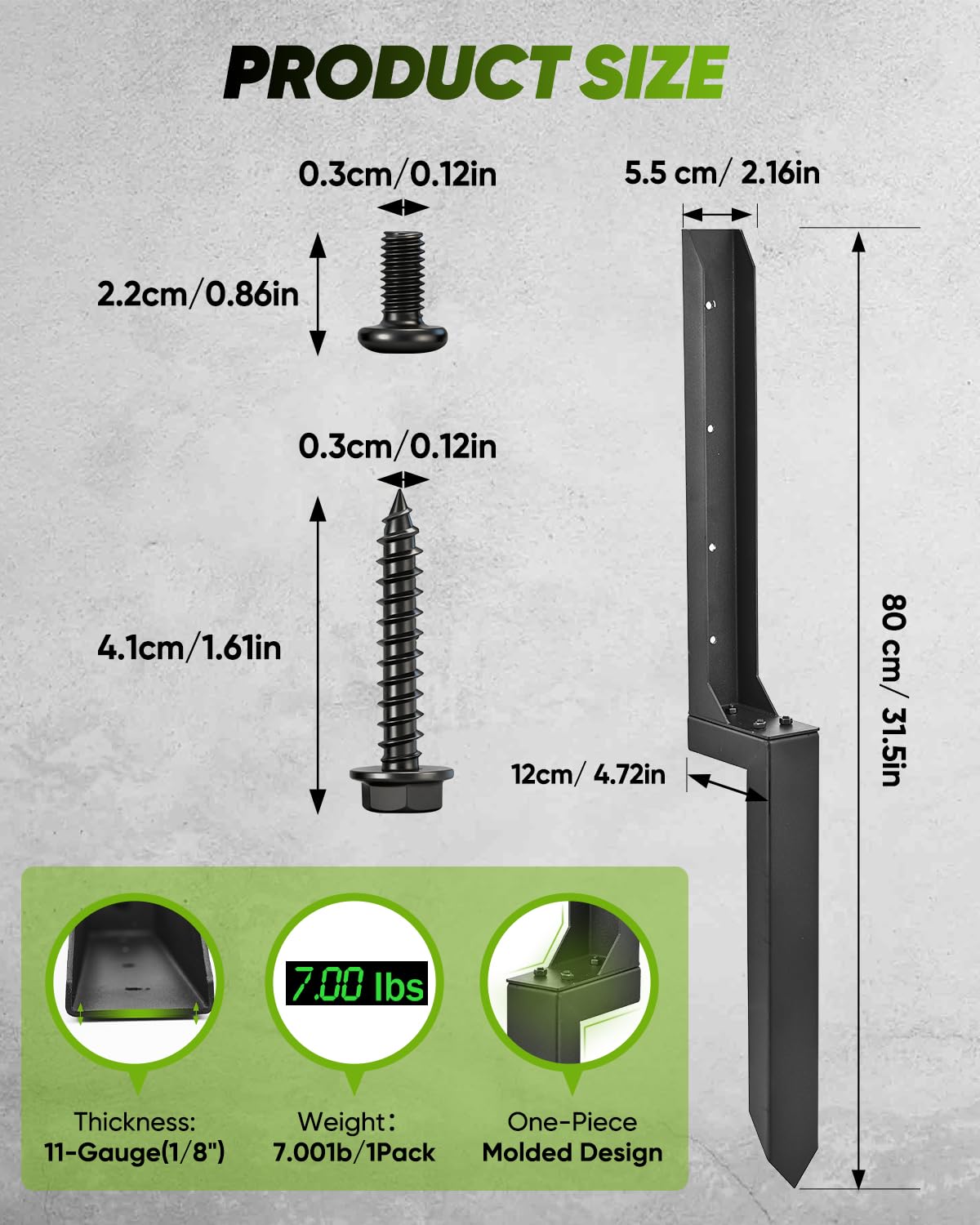 Saker versatile use for wood and metal posts in yards and farms.