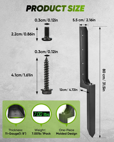 Saker versatile use for wood and metal posts in yards and farms.