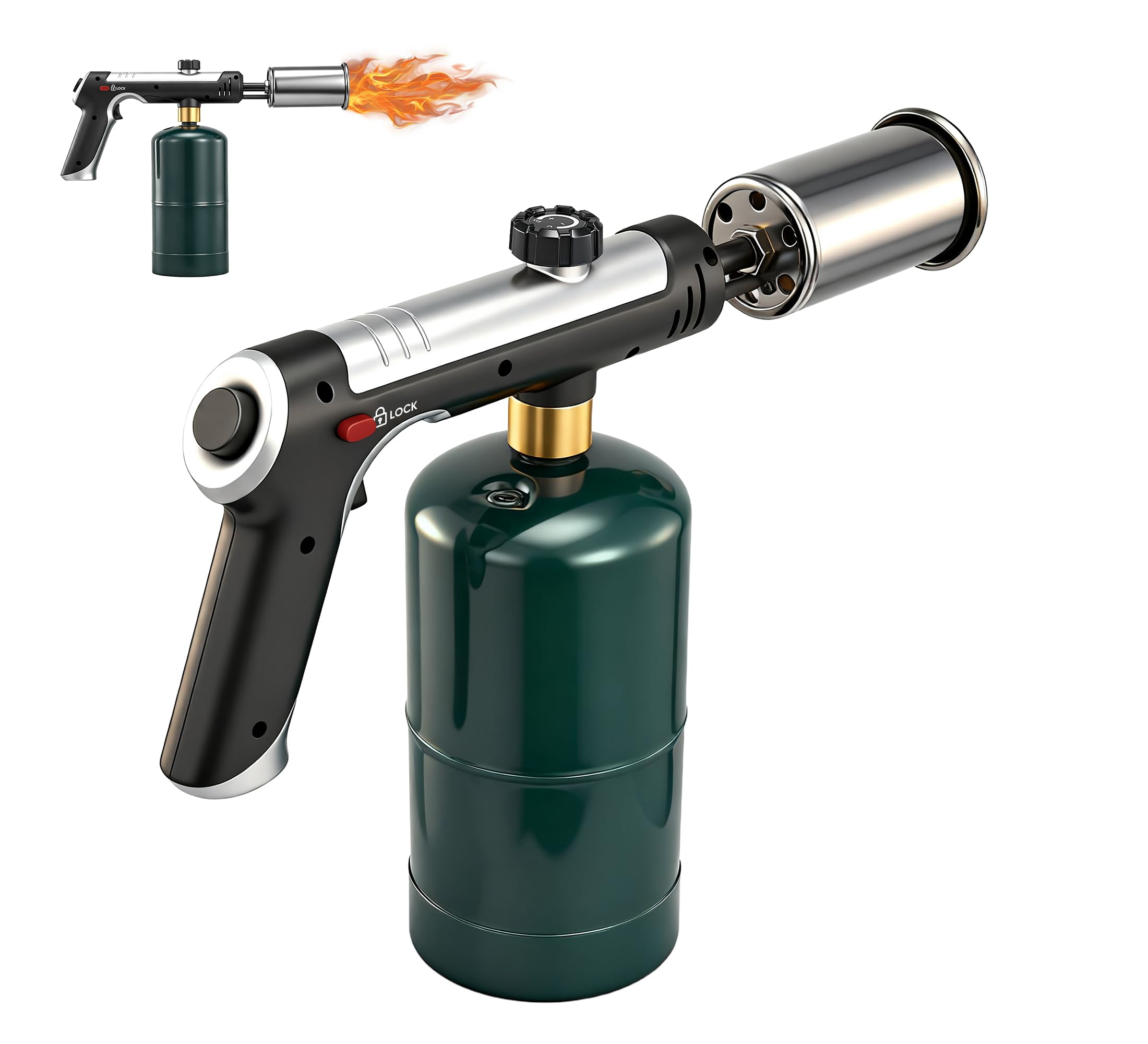 SakerNeo Professional Torch front view with ignition for quick, controlled heating.