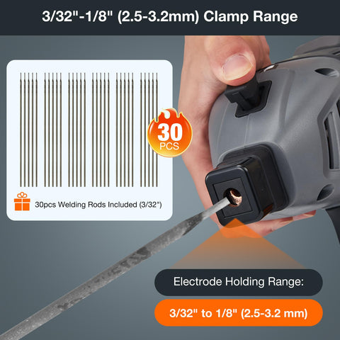 SakerPlus 30 rods 3-32 pack for quick start welding