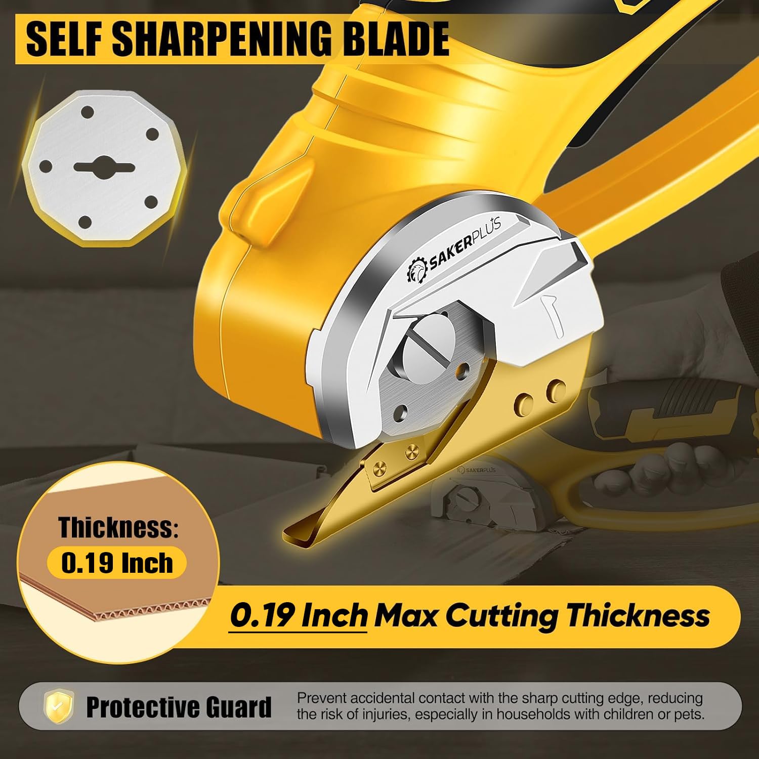 SakerPlus safety lock demonstrates secure operation during crafting tasks.