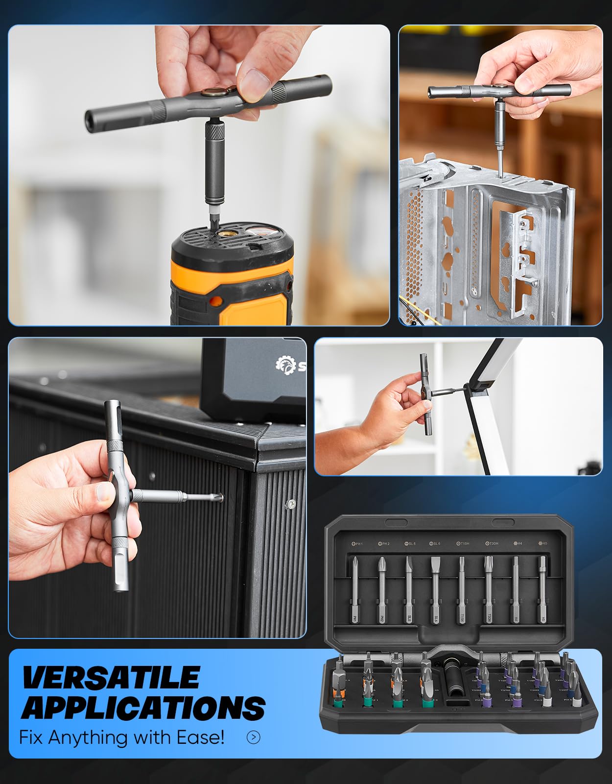 Ideal for electronics, furniture, bikes, and quick home fixes.