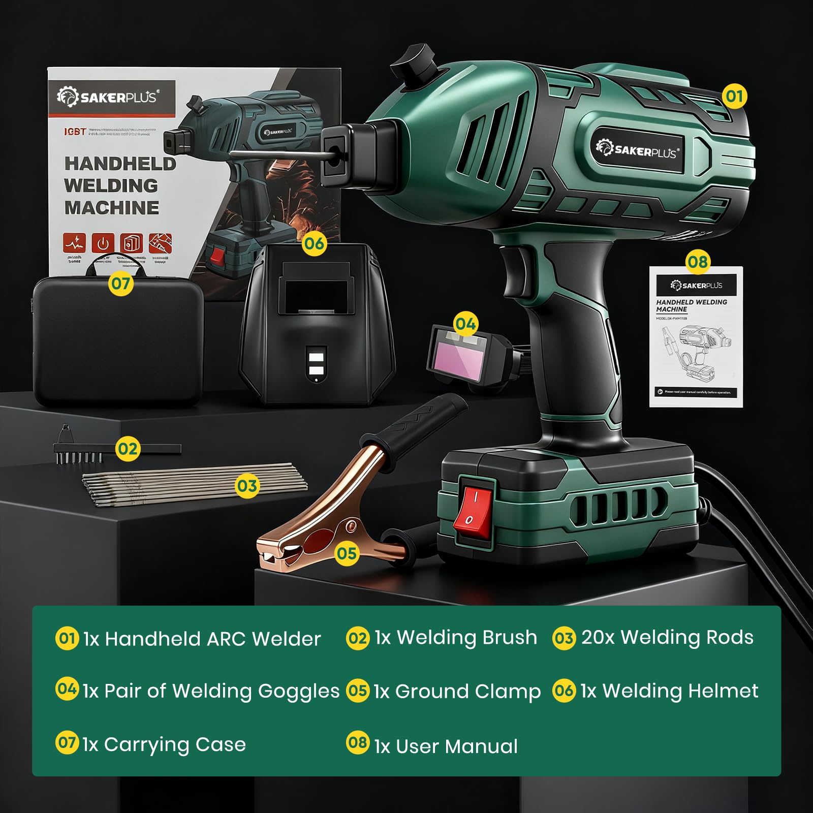 SakerPlus ergonomic handle and compact body for easy transport
