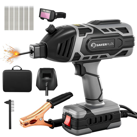 SakerPlus portable welding machine 110V viewed in compact form for on-site repairs