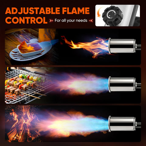 SakerPlus propane torch producing a max flame for fast ignition