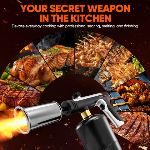 SakerPlus propane torch used for culinary and outdoor tasks