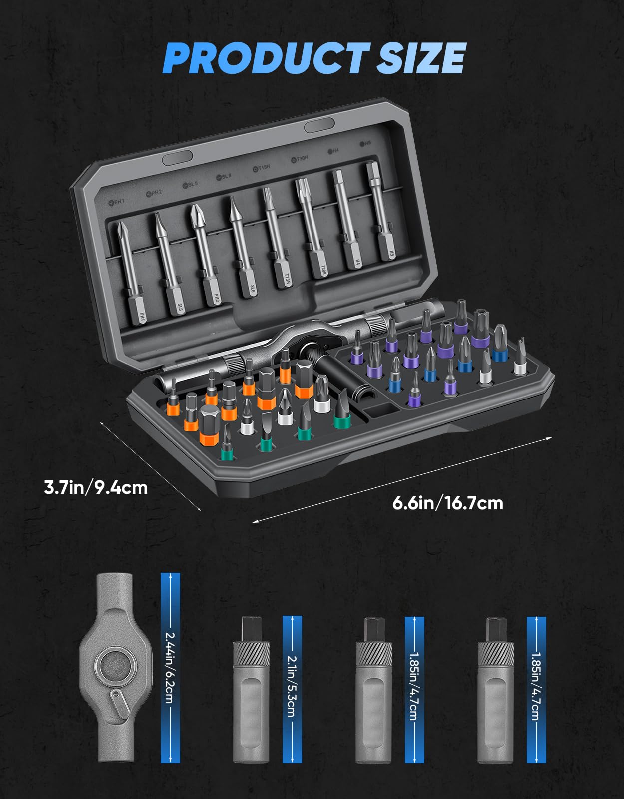 S2 steel bits ensure durability for frequent repairs.