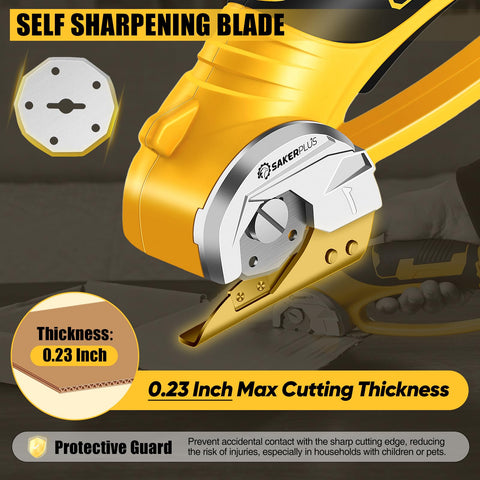 SakerPlus safety lock and blade shield for safer everyday cutting.