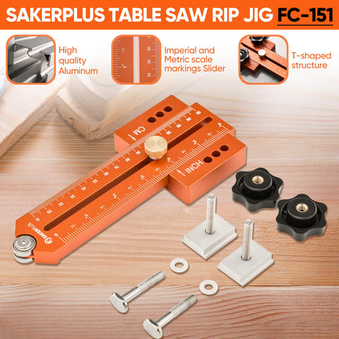SakerPlus thin rip jig provides wide 2 to 8.5 inch range.