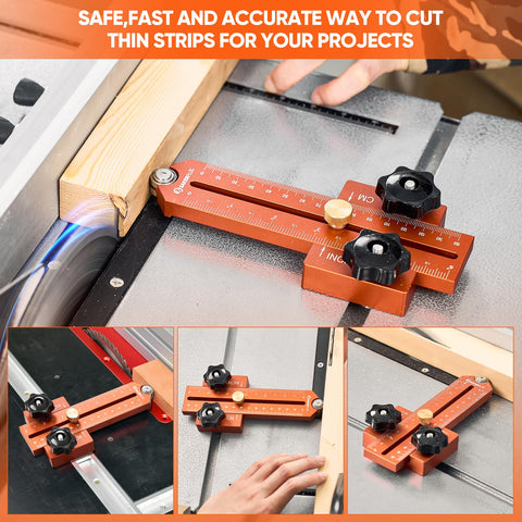 SakerPlus jig offers 1/32 inch precision for repeatable narrow cuts.