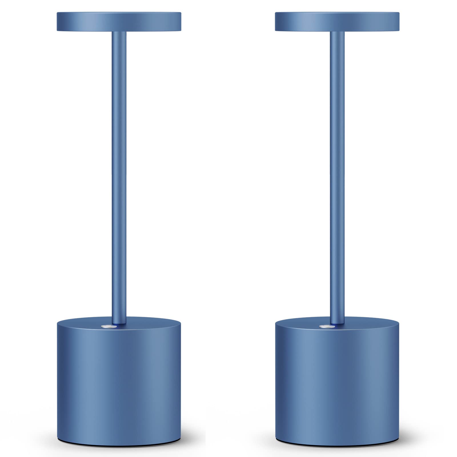 SAKRINGT 2-pack cordless table lamp blue for versatile home lighting