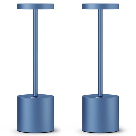 SAKRINGT 2-pack cordless table lamp blue for versatile home lighting