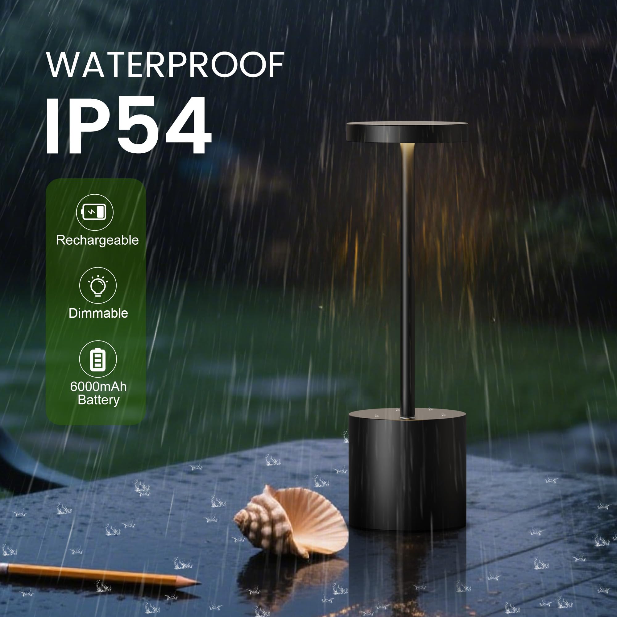 SAKRINGT dimmable LED table lamp with adjustable ambiance