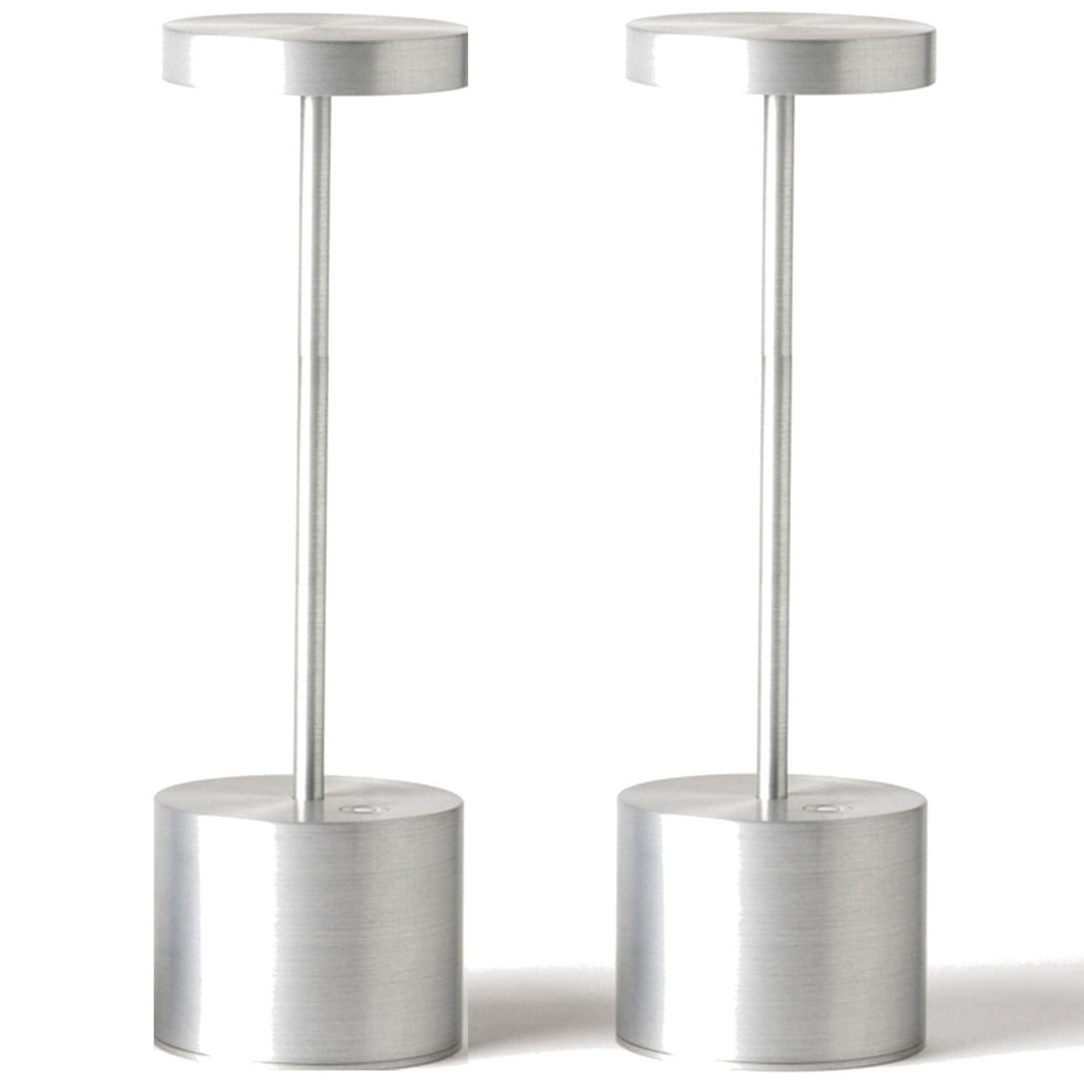 SAKRINGT silver aluminum body outdoor table lamp for durable patio lighting