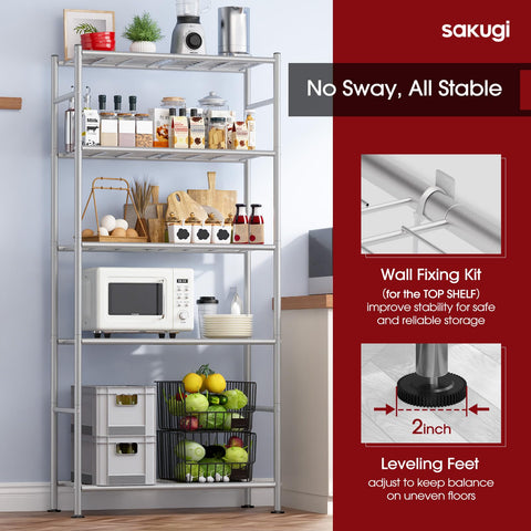 Sakugi rack demonstrating versatile pantry, kitchen, and garage organization