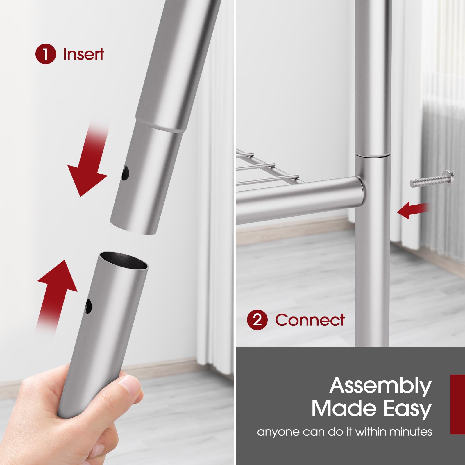 Sakugi stability features with leveling feet and wall fix kit for wobble-free placement