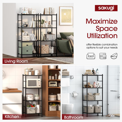 Sakugi versatile unit fits pantry, kitchen, and garage.