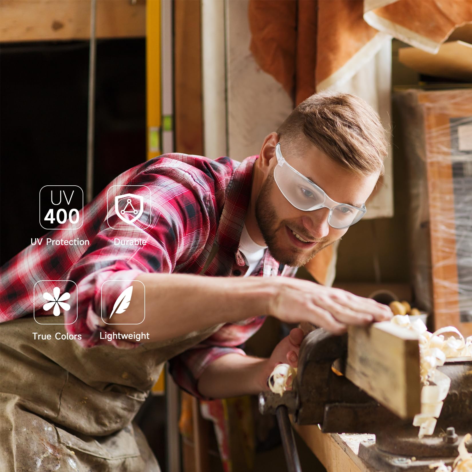 Salfboy ANSI Z87.1 certified lenses ensure reliable eye protection on the job