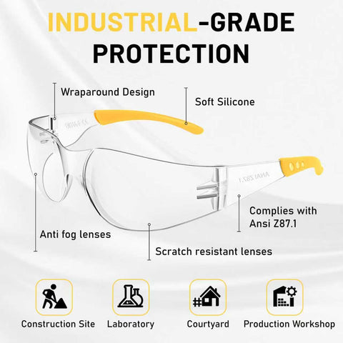 Salfboy bright silicone temples safety glasses visible in toolbox