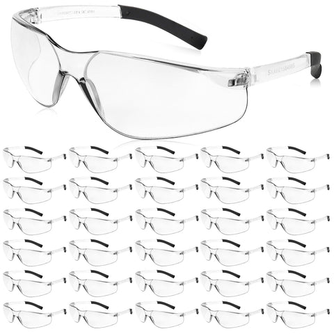 Salfboy Clear Safety Glasses outer view with wraparound lenses for all-day eye protection