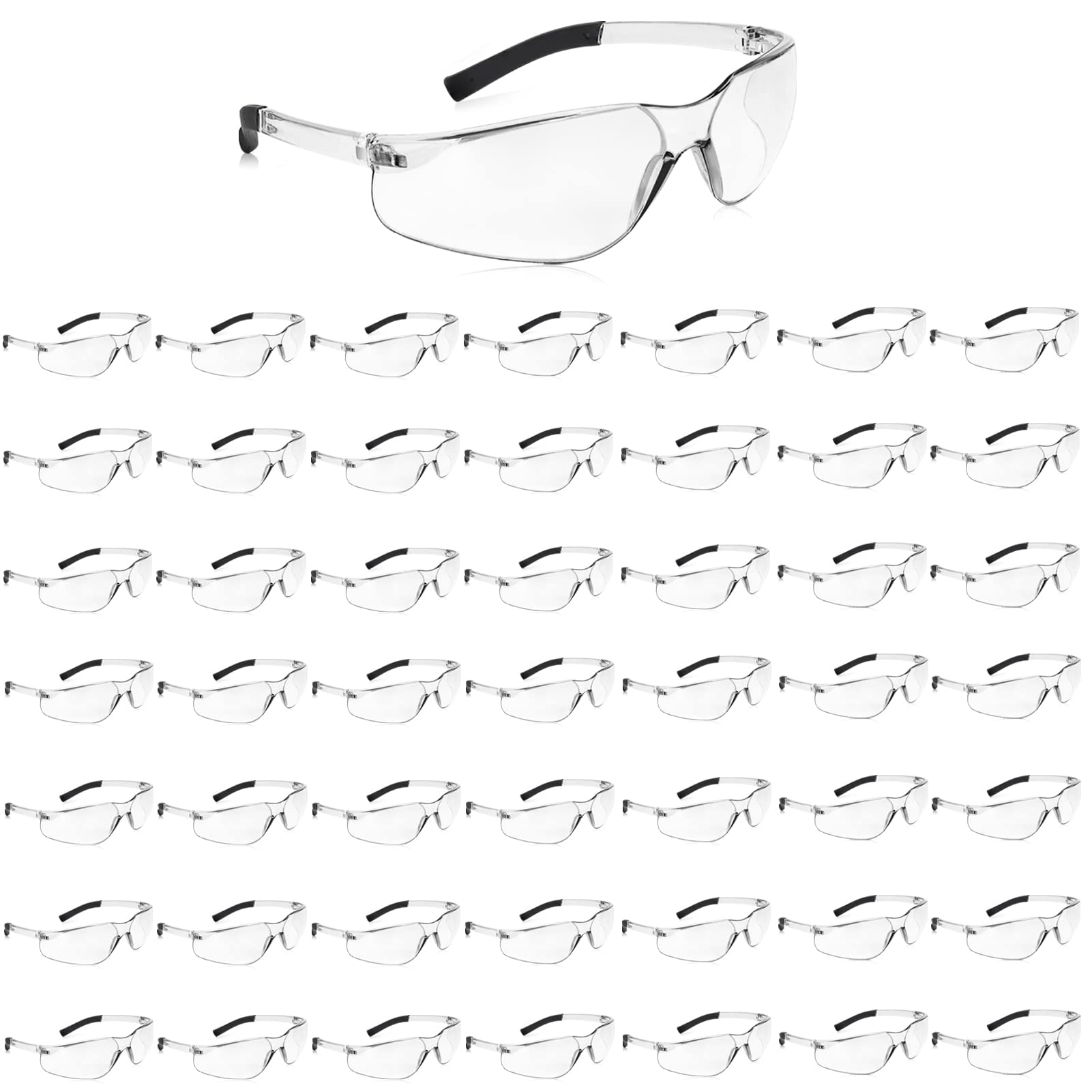 Salfboy clear safety glasses with wraparound design for all-day eye protection