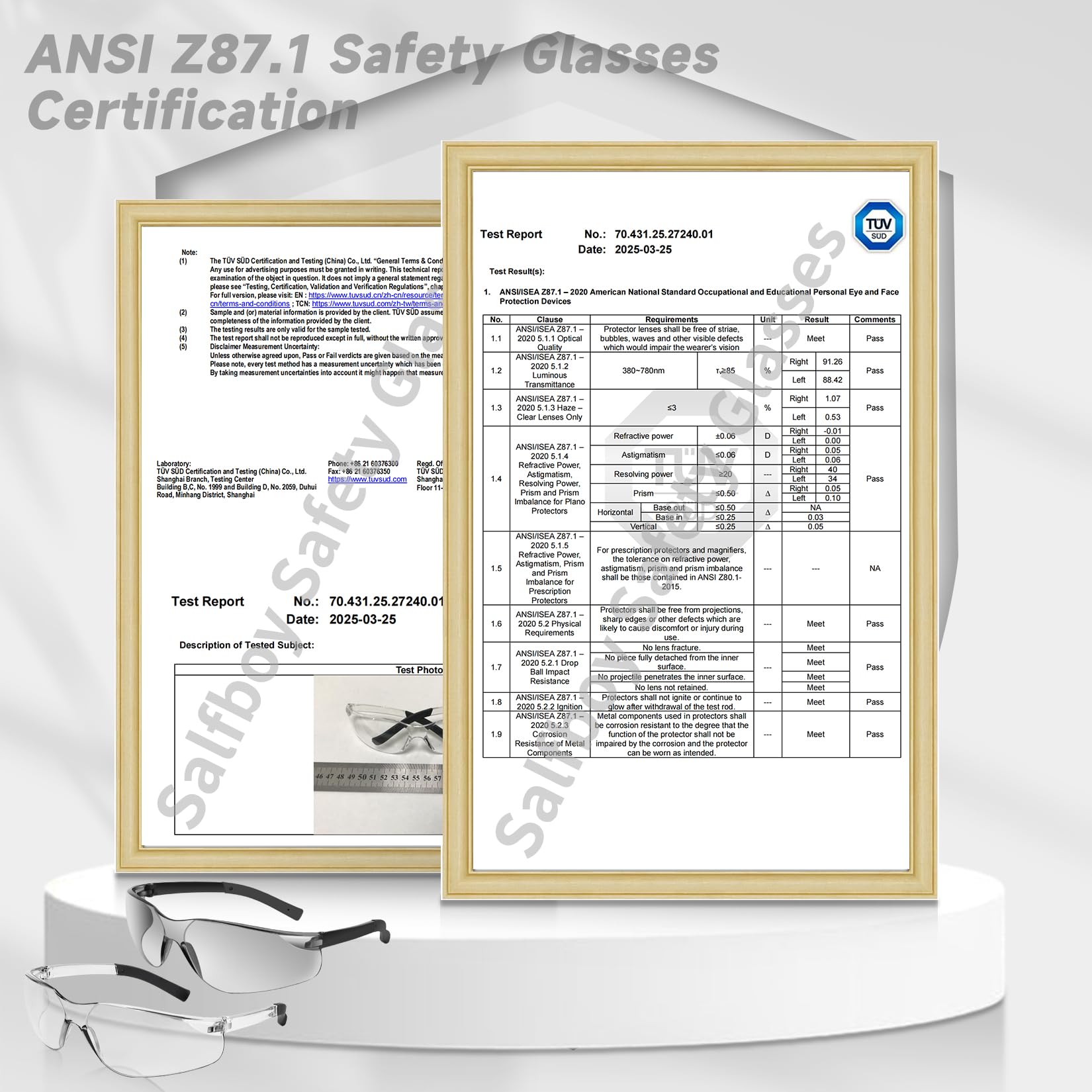 Salfboy Bulk 30-pairs Safety Glasses packaged for easy replacement and sharing