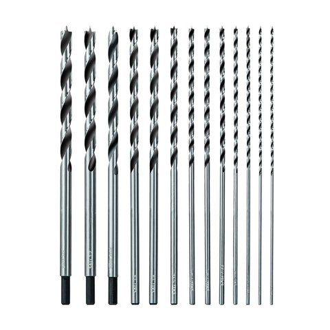 SALI 13-piece brad point drill bits kit with precise centering for clean holes