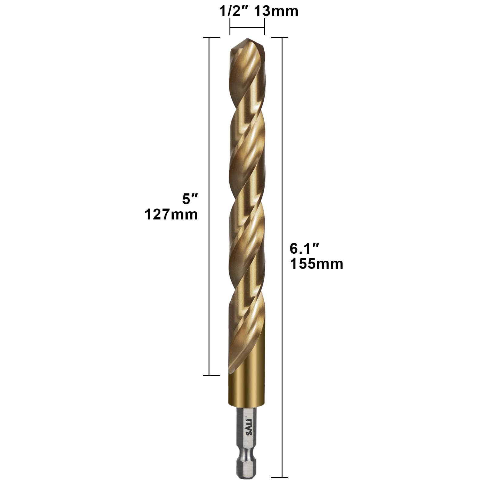 SALI cobalt drill bit with 135-degree point enables easy starts on tough materials