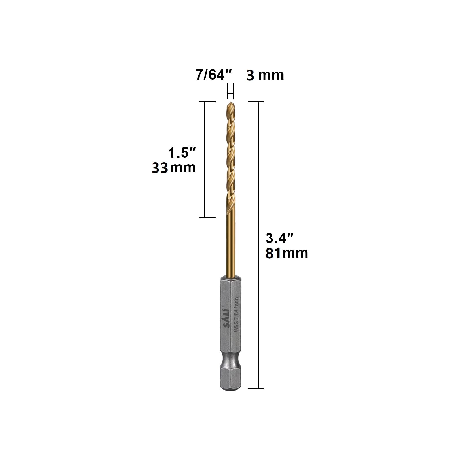 SALI cobalt drill bit set 135-degree-point close-up highlights easy starts and reduced wandering