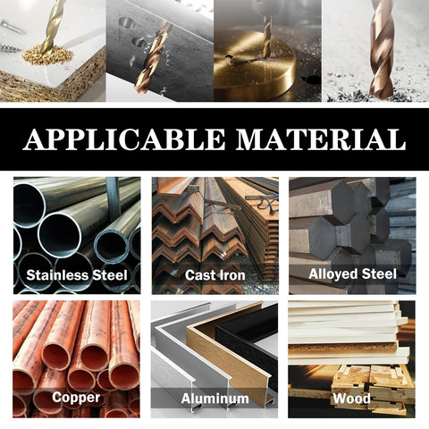 SALI cobalt drill bit set durable wear-resistant bits in use across metal and wood projects