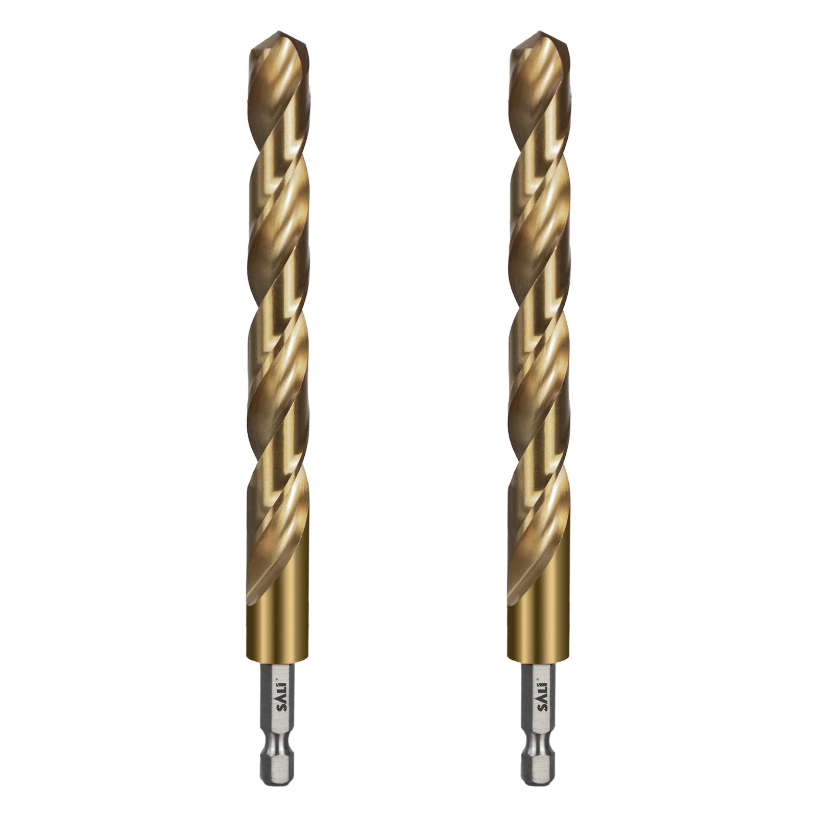 SALI cobalt drill bit set, one-half-inch hex shank, two-pack for versatile material penetration