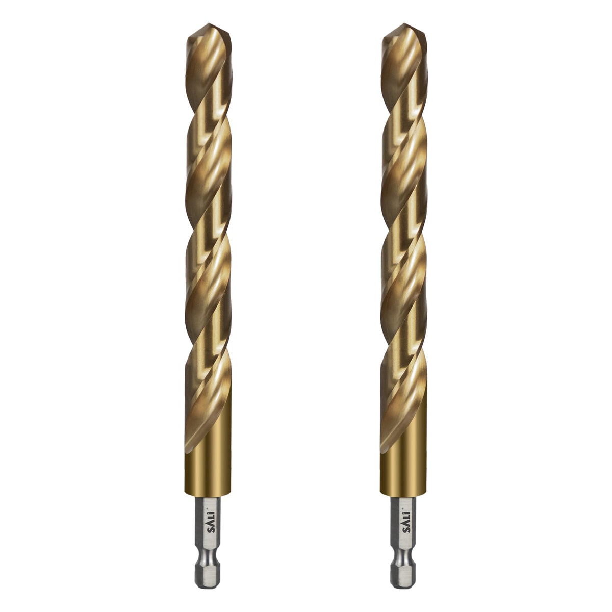 SALI cobalt drill bit set, one-half-inch hex shank, two-pack for versatile material penetration