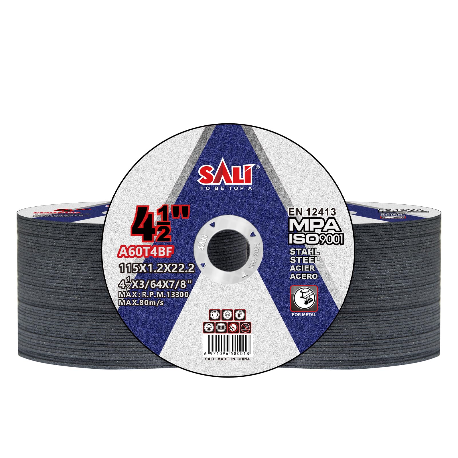 SALI cut-off wheel 4-1/2-inch pack for metal cutting on metal work projects