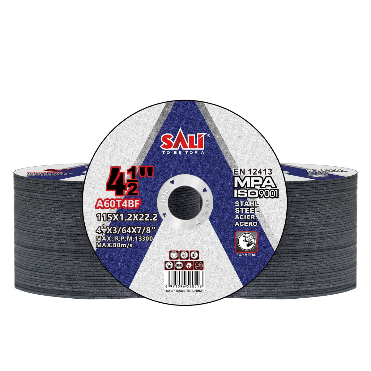 SALI cut-off wheel 4-1/2-inch pack for metal cutting on metal work projects