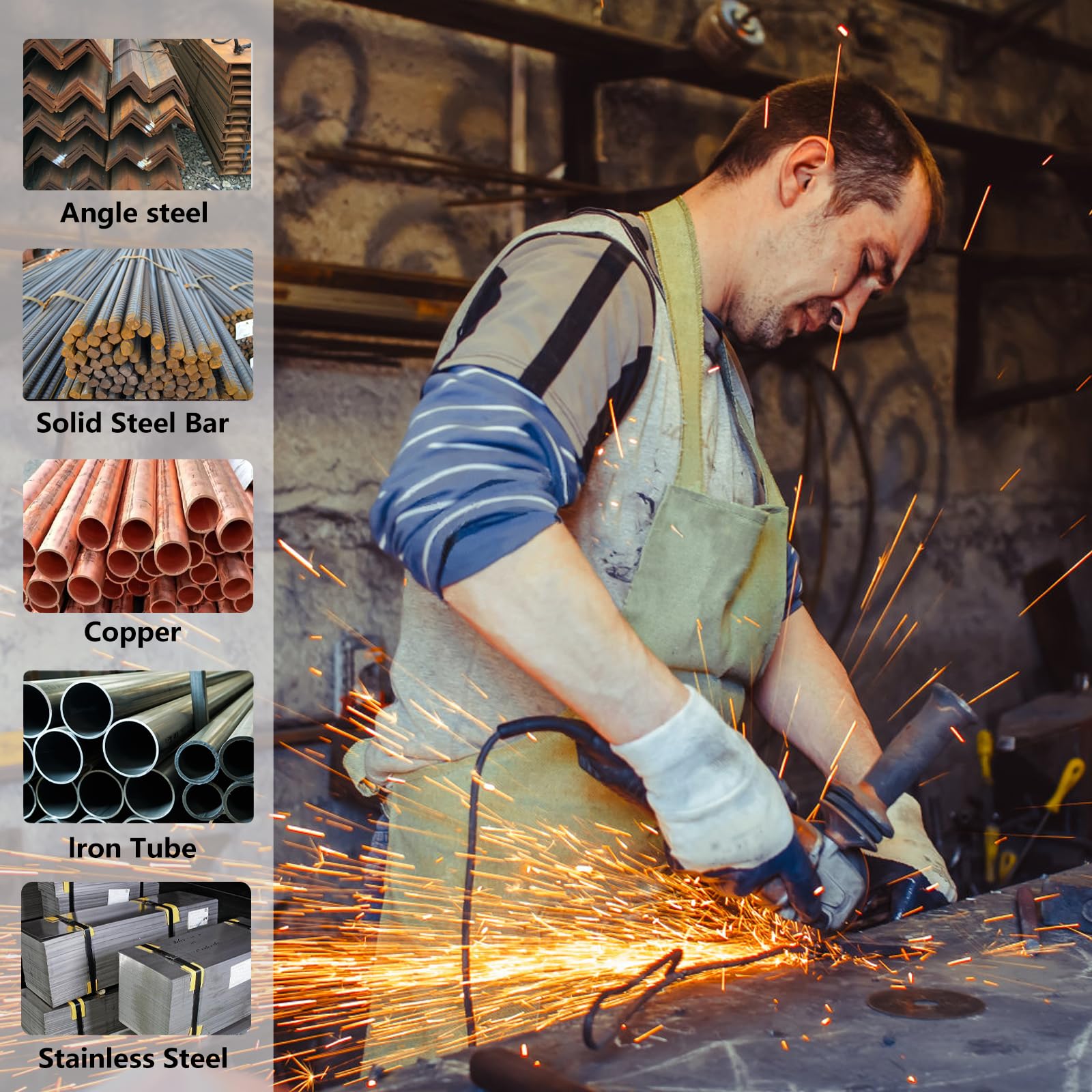 SALI angle grinder with 7/8-inch arbor compatible cut-off wheel