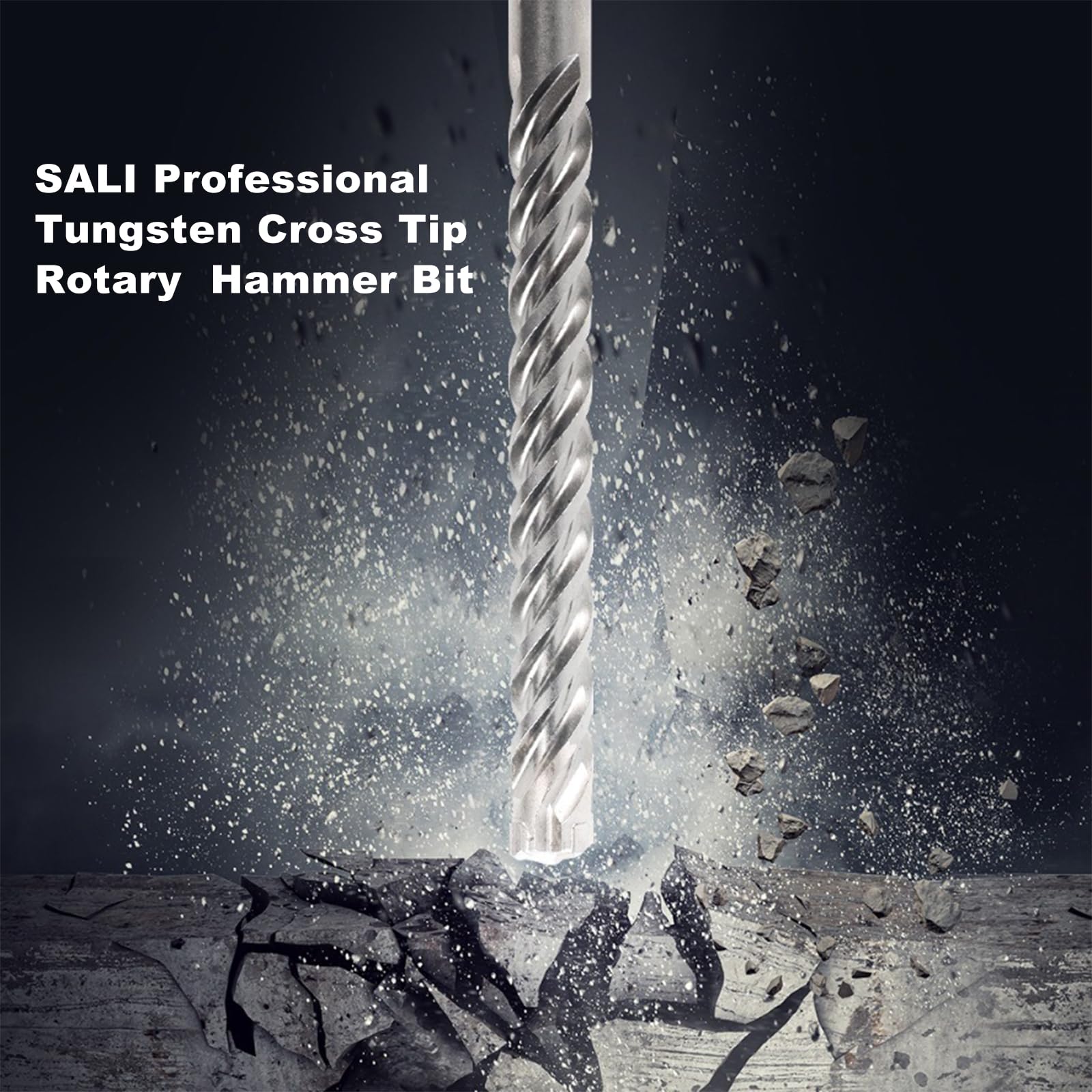 SALI drill bit with efficient dust transport feature demonstration