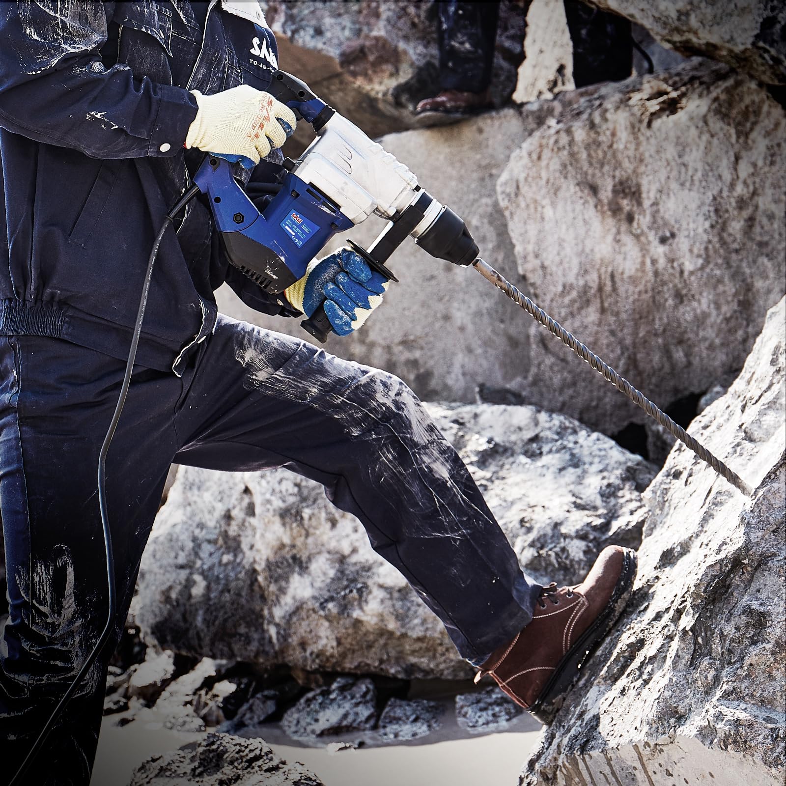 SALI masonry drill kit in use on concrete surfaces