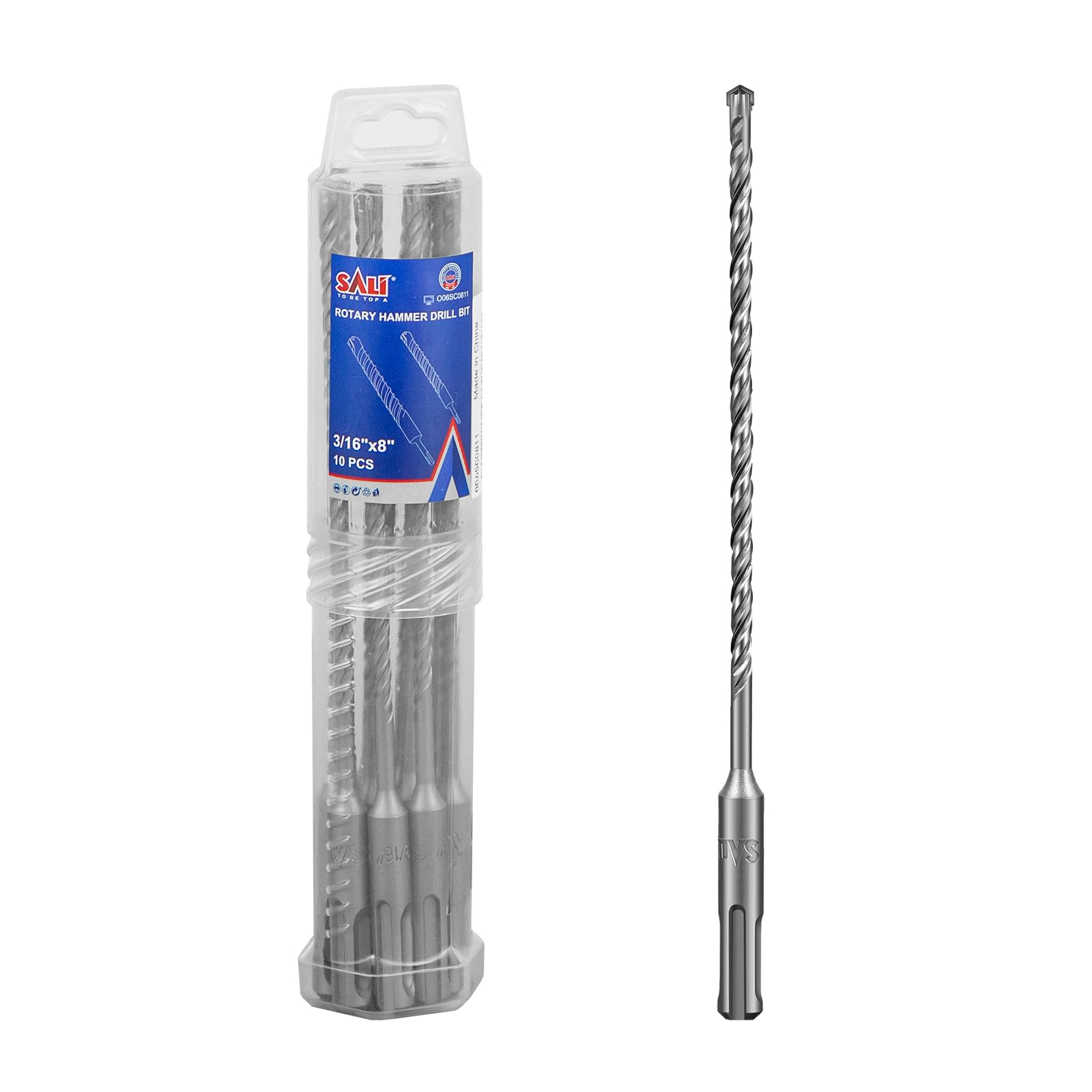 SALI SDS Plus shaft close-up showing compatibility with rotary hammer drills