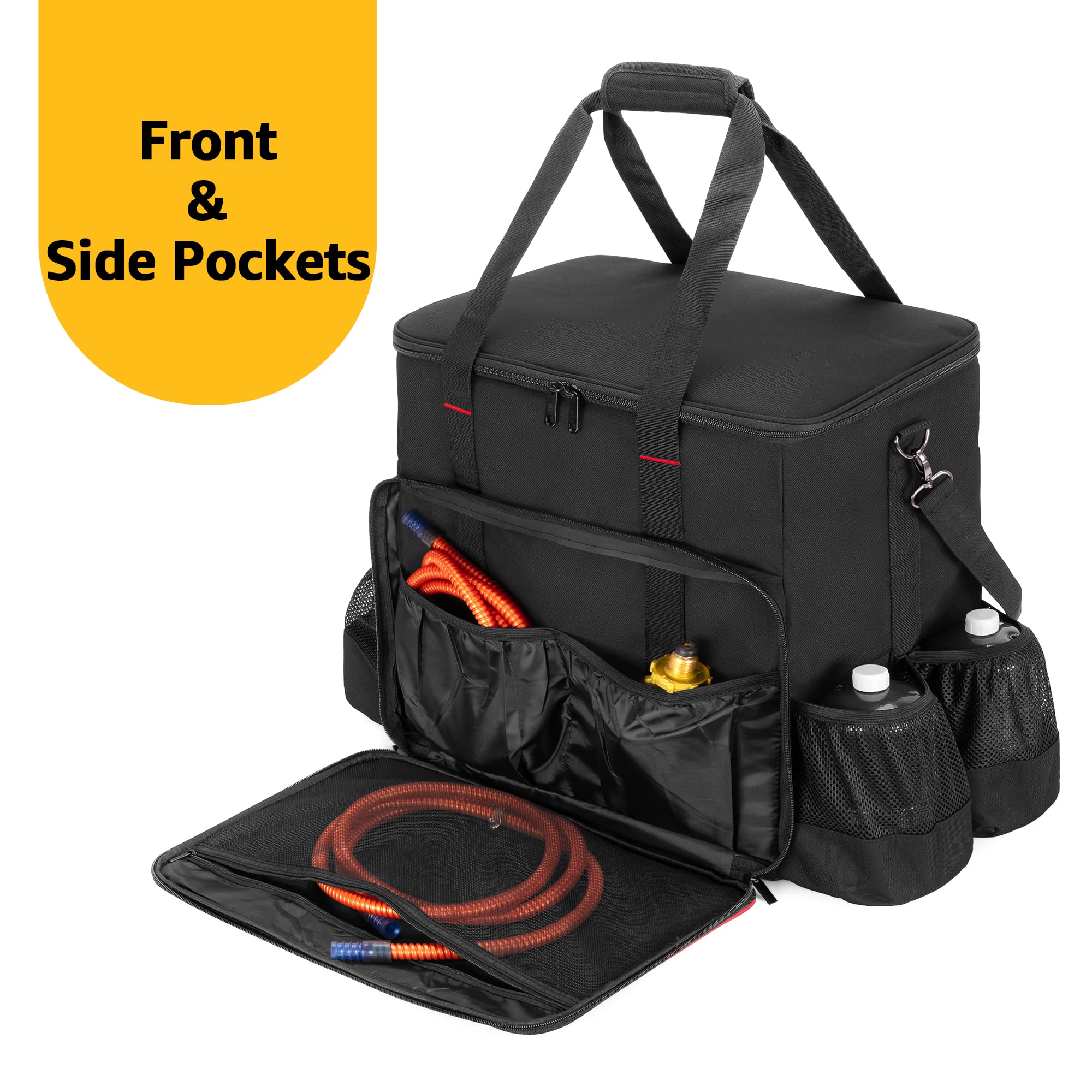 Samdew big heater carry bag side pockets keeping tanks and hoses organized
