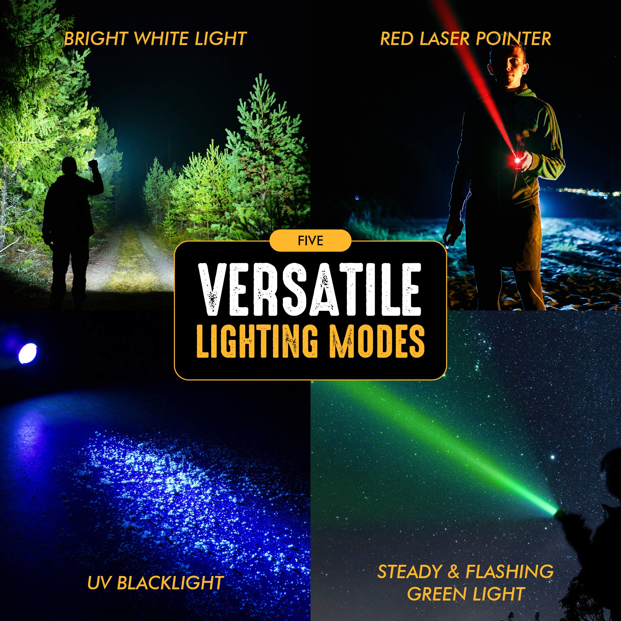 SAMLITE UV blacklight reveals hidden details for inspections.