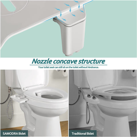 SAMODRA bidet attachment adjustable water pressure for customized comfort