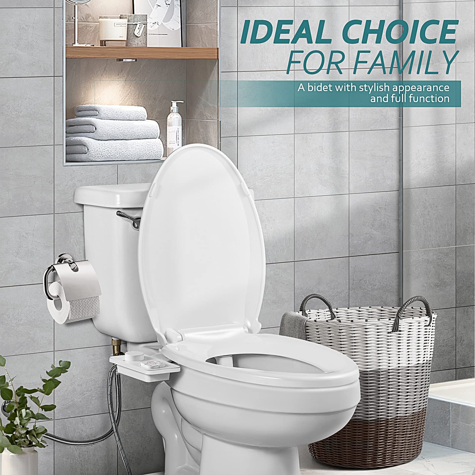 SAMODRA bidet attachment guard gate with telescopic nozzles protects against contamination