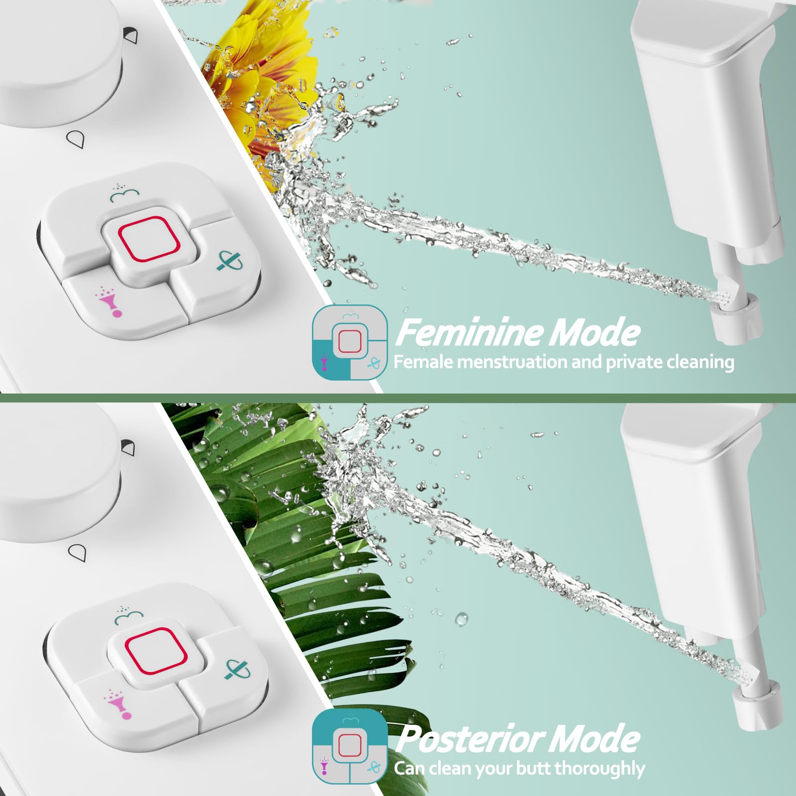 SAMODRA bidet attachment rear nozzle for thorough cleansing and freshness