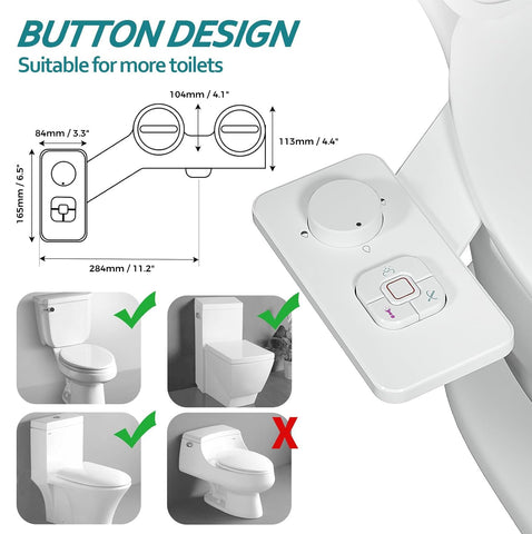 SAMODRA bidet attachment self-cleaning feature with retractable nozzles for maximum hygiene